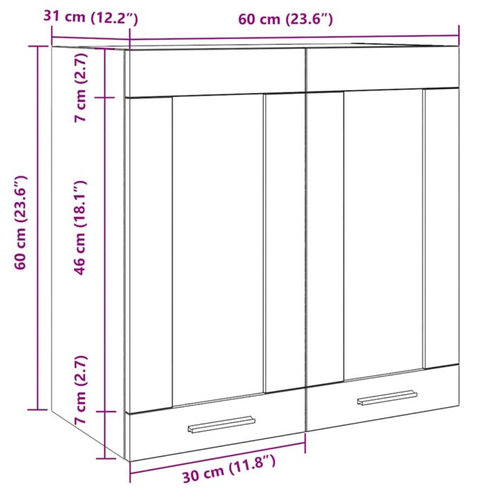 Armoire murale de cuisine "Lyon" avec porte en verre – Image 7