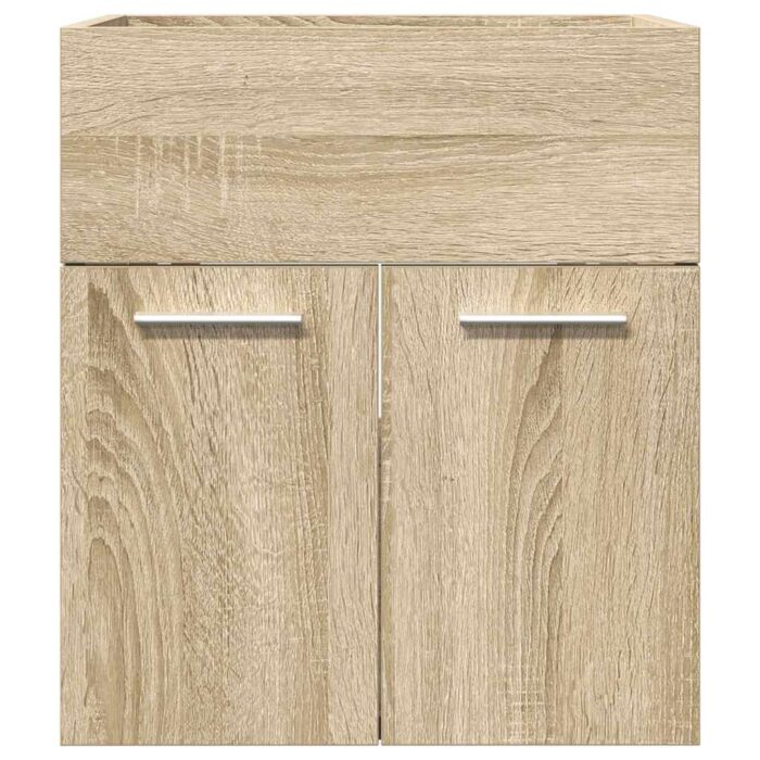 Armoire lavabo de salle de bain chêne sonoma 41x38,5x46 cm – Image 2