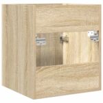 Armoire lavabo de salle de bain chêne sonoma 41x38,5x46 cm – Image 4