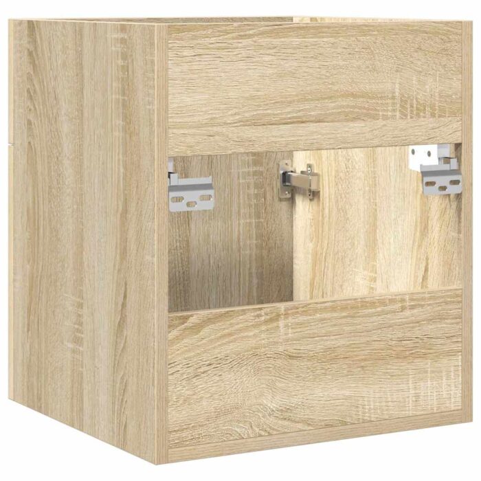 Armoire lavabo de salle de bain chêne sonoma 41x38,5x46 cm – Image 4
