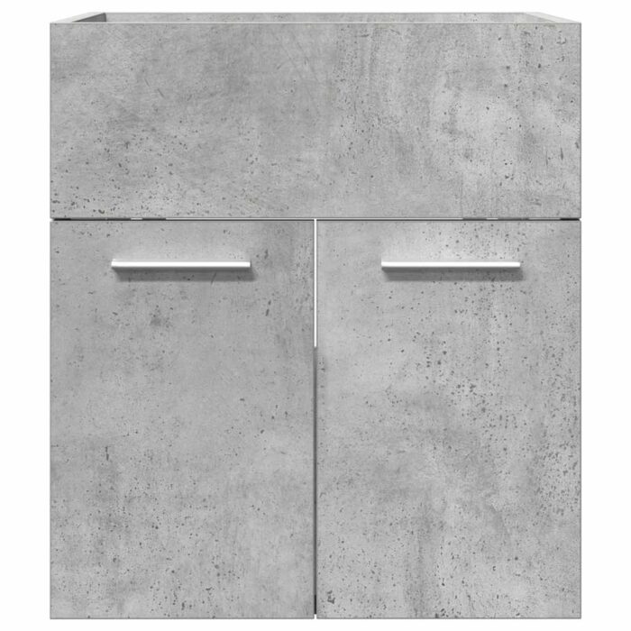 Armoire de lavabo de salle de bain gris béton 41x38,5x46 cm – Image 2