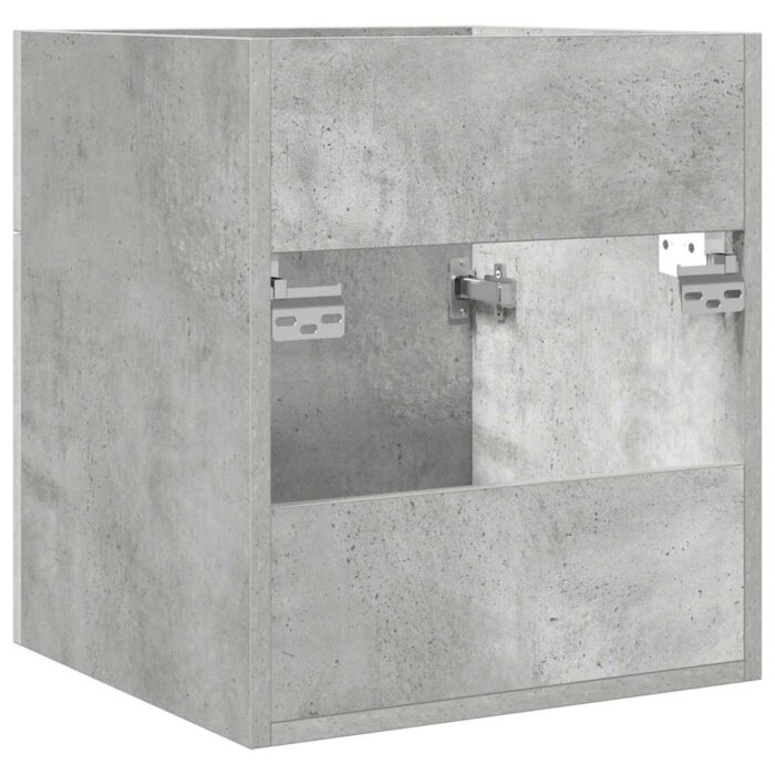 Armoire de lavabo de salle de bain gris béton 41x38,5x46 cm – Image 4