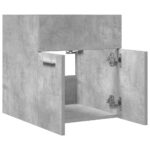 Armoire de lavabo de salle de bain gris béton 41x38,5x46 cm – Image 5