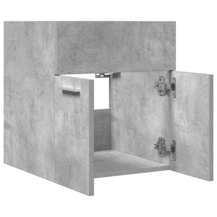 Armoire de lavabo de salle de bain gris béton 41x38,5x46 cm – Image 5
