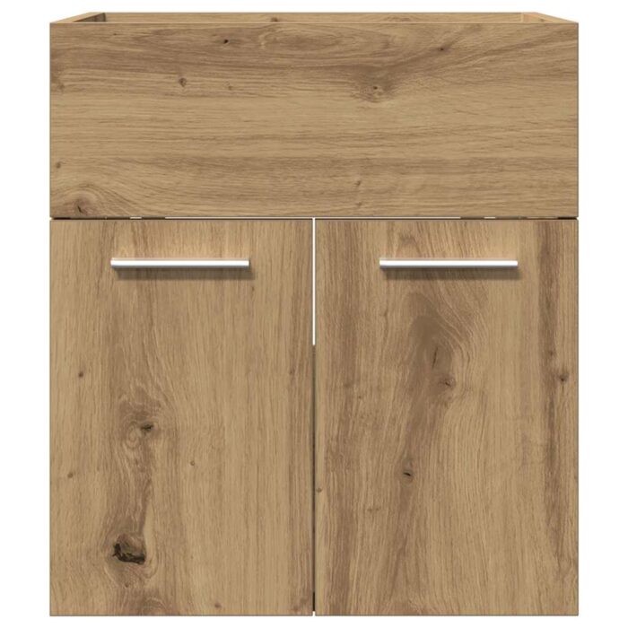 Armoire lavabo de salle de bain chêne artisanal bois ingénierie – Image 2
