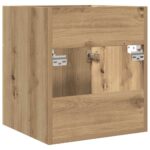Armoire lavabo de salle de bain chêne artisanal bois ingénierie – Image 4