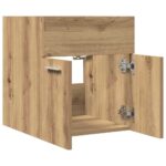 Armoire lavabo de salle de bain chêne artisanal bois ingénierie – Image 5