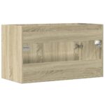 Armoire d'évier Chêne sonoma 80x38,5x46 cm Aggloméré – Image 4