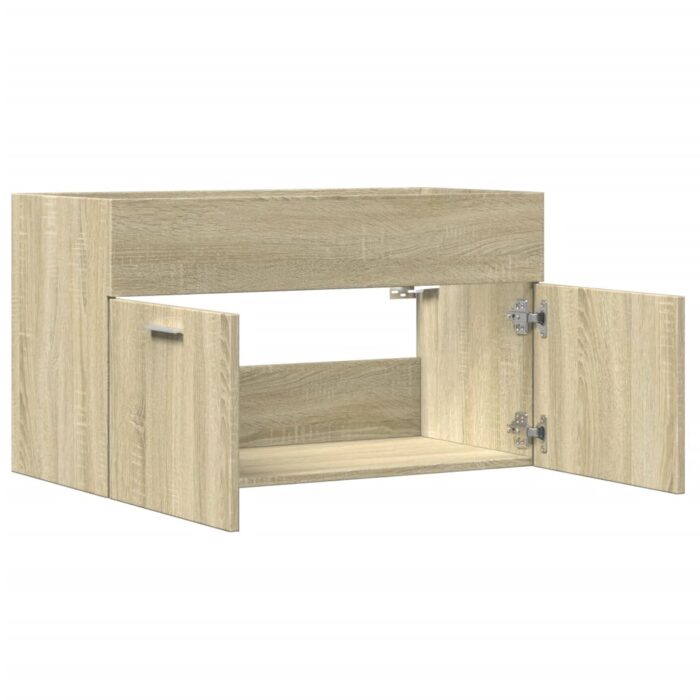 Armoire d'évier Chêne sonoma 80x38,5x46 cm Aggloméré – Image 5