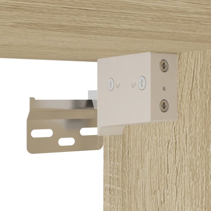 Armoire d'évier Chêne sonoma 80x38,5x46 cm Aggloméré – Image 7