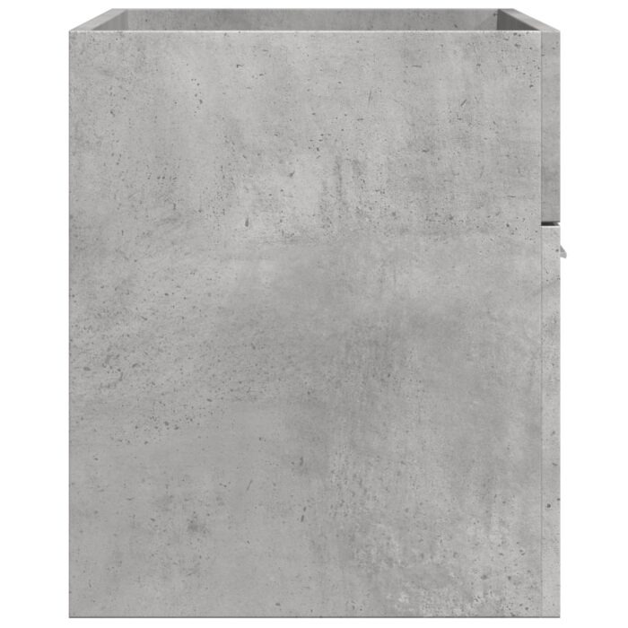 Armoire d'évier Gris béton 80x38,5x46 cm Aggloméré – Image 3