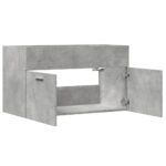 Armoire d'évier Gris béton 80x38,5x46 cm Aggloméré – Image 5