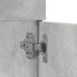 Armoire d'évier Gris béton 80x38,5x46 cm Aggloméré – Image 6