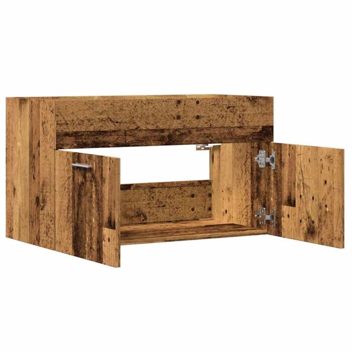 Meuble lavabo de salle de bain vieux bois bois d'ingénierie – Image 5