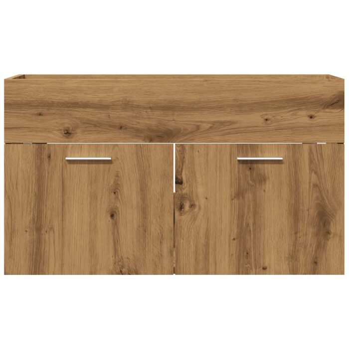 Armoire lavabo de salle de bain chêne artisanal bois ingénierie – Image 2