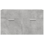 Armoire de lavabo de salle de bain gris béton bois d'ingénierie – Image 2