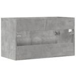 Armoire de lavabo de salle de bain gris béton bois d'ingénierie – Image 4