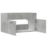 Armoire de lavabo de salle de bain gris béton bois d'ingénierie – Image 5