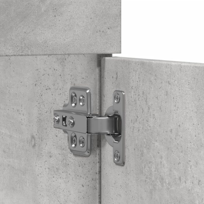 Armoire de lavabo de salle de bain gris béton bois d'ingénierie – Image 6