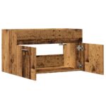 Armoire lavabo de salle de bain vieux bois bois d'ingénierie – Image 5