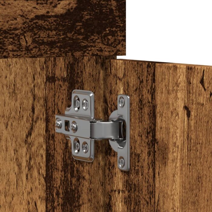 Armoire lavabo de salle de bain vieux bois bois d'ingénierie – Image 6