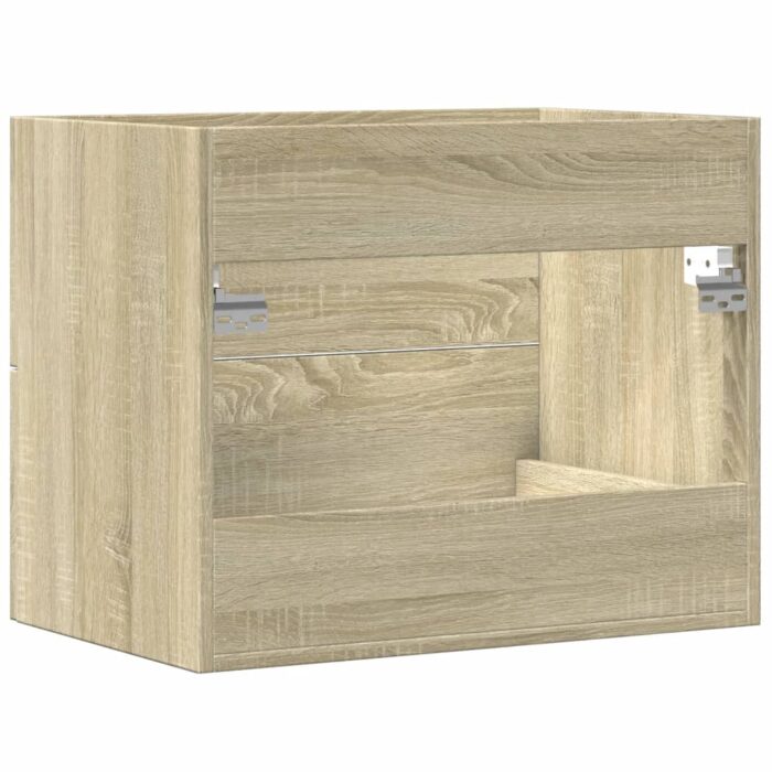 Armoire d'évier Chêne sonoma 60x38,5x48 cm Aggloméré – Image 4