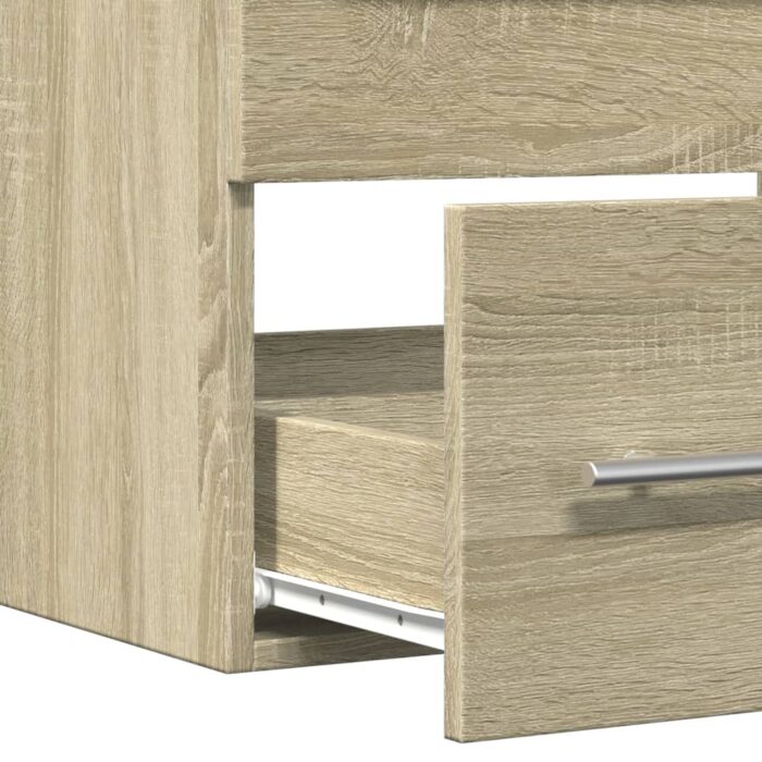 Armoire d'évier Chêne sonoma 60x38,5x48 cm Aggloméré – Image 6