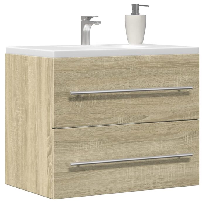 Armoire d'évier Chêne sonoma 60x38,5x48 cm Aggloméré – Image 1