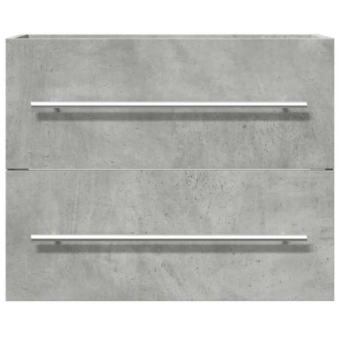 Armoire d'évier Gris béton 60x38,5x48 cm Aggloméré – Image 2