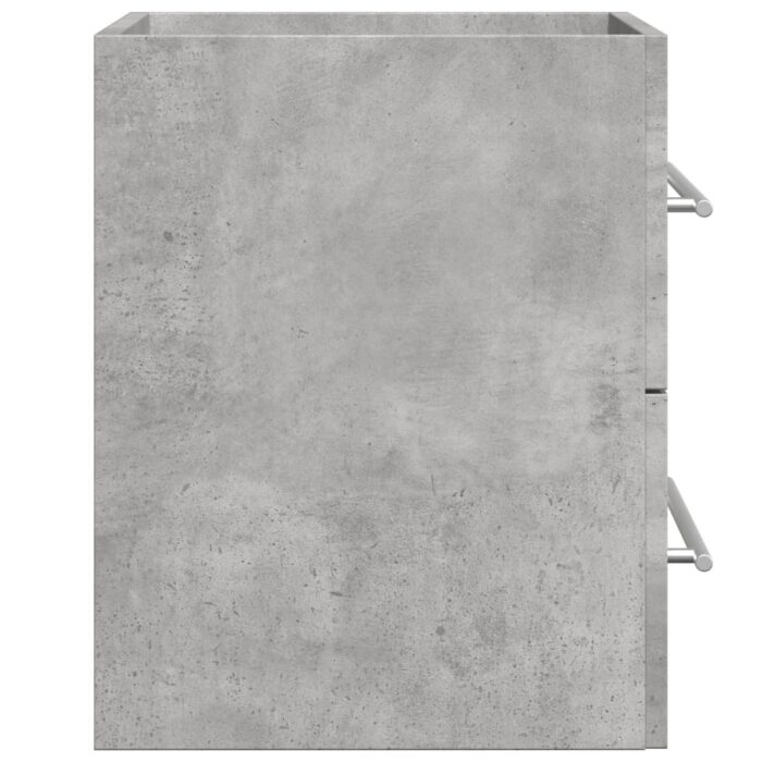 Armoire d'évier Gris béton 60x38,5x48 cm Aggloméré – Image 3