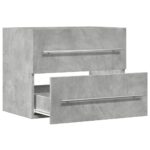 Armoire d'évier Gris béton 60x38,5x48 cm Aggloméré – Image 5