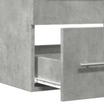 Armoire d'évier Gris béton 60x38,5x48 cm Aggloméré – Image 6