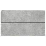 Armoire de salle de bain suspendue gris béton bois d'ingénierie – Image 2