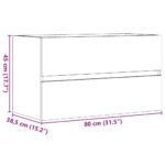 Armoire de salle de bain suspendue vieux bois bois d'ingénierie – Image 9