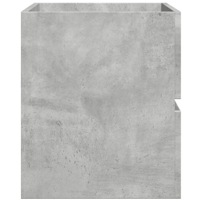 Armoire d'évier Gris béton 90x38,5x45 cm Aggloméré – Image 3