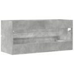 Armoire d'évier Gris béton 100x38,5x45 cm Aggloméré – Image 4