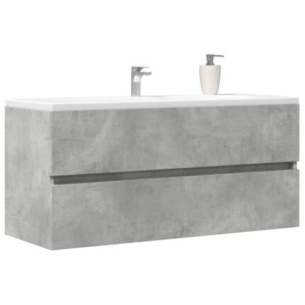 Armoire d'évier Gris béton 100x38,5x45 cm Aggloméré