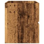 Armoire lavabo vieux bois 100x38,5x45 cm bois d'ingénierie – Image 3