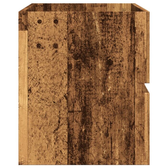 Armoire lavabo vieux bois 100x38,5x45 cm bois d'ingénierie – Image 3