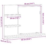 Armoire à miroir de salle de bain vieux bois bois d'ingénierie – Image 8
