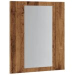 Armoire de salle de bain à miroir LED vieux bois 40x12x45 cm – Image 4