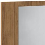 Armoire de salle de bain miroir LED chêne artisanal 40x12x45 cm – Image 10