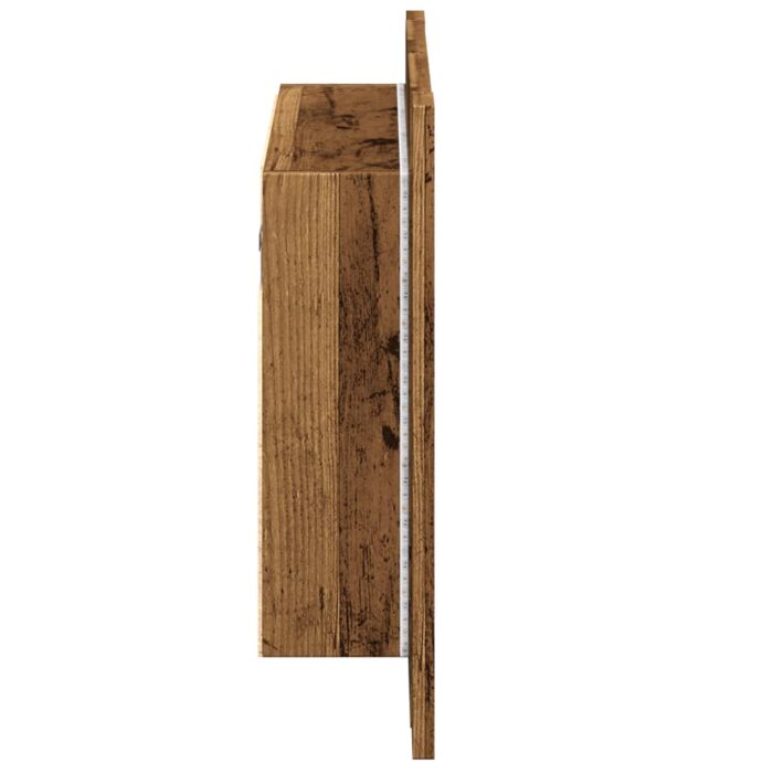 Armoire à miroir LED vieux bois 60x12x45 cm bois d'ingénierie – Image 6