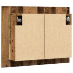 Armoire à miroir LED vieux bois 60x12x45 cm bois d'ingénierie – Image 7