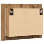 Armoire à miroir LED chêne artisanal 60x12x45cm bois ingénierie – Image 7