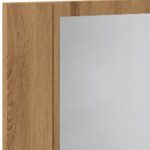 Armoire à miroir LED chêne artisanal 60x12x45cm bois ingénierie – Image 8