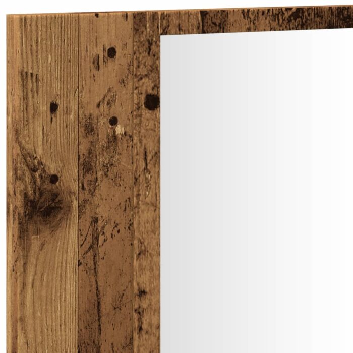 Armoire à miroir LED vieux bois 90x12x45 cm bois d'ingénierie – Image 8