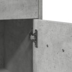 Armoire de salle de bain Gris béton 60x33x80 cm Aggloméré – Image 6