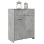 Armoire de salle de bain Gris béton 60x33x80 cm Aggloméré