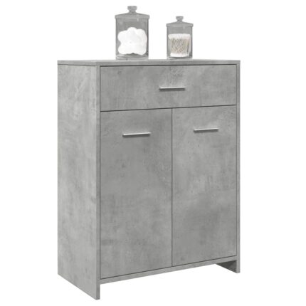 Armoire de salle de bain Gris béton 60x33x80 cm Aggloméré